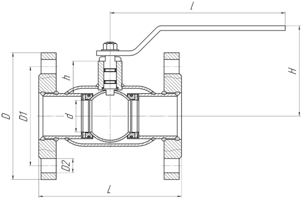 Кран шаровый КШ.Ф.ALSO DN 15-250 универсальной серии фланцевый редуцированный