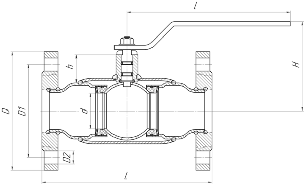 Кран шаровый КШ.Ф.П.ALSO DN 15-200 универсальной серии фланцевый полонопроходный