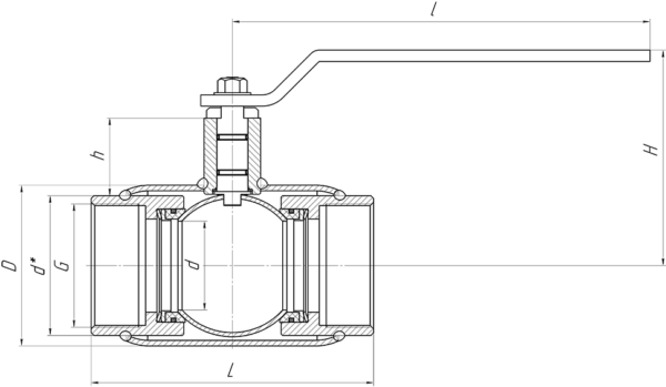Кран шаровый КШ.М.ALSO DN 15-100 универсальной серии муфтовый редуцированный